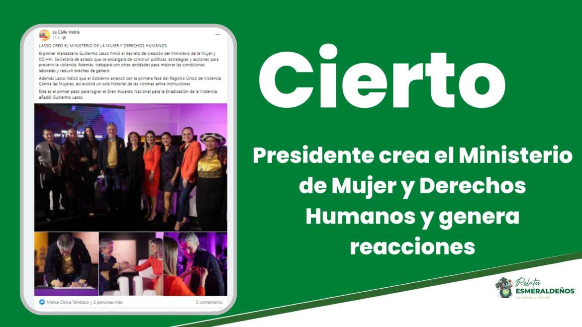 Presidente crea el Ministerio de Mujer y Derechos Humanos y genera reacciones