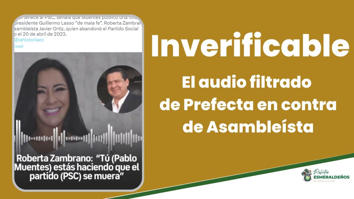 Filtran supuesto audio de la Prefecta de Esmeraldas en contra de Asambleísta